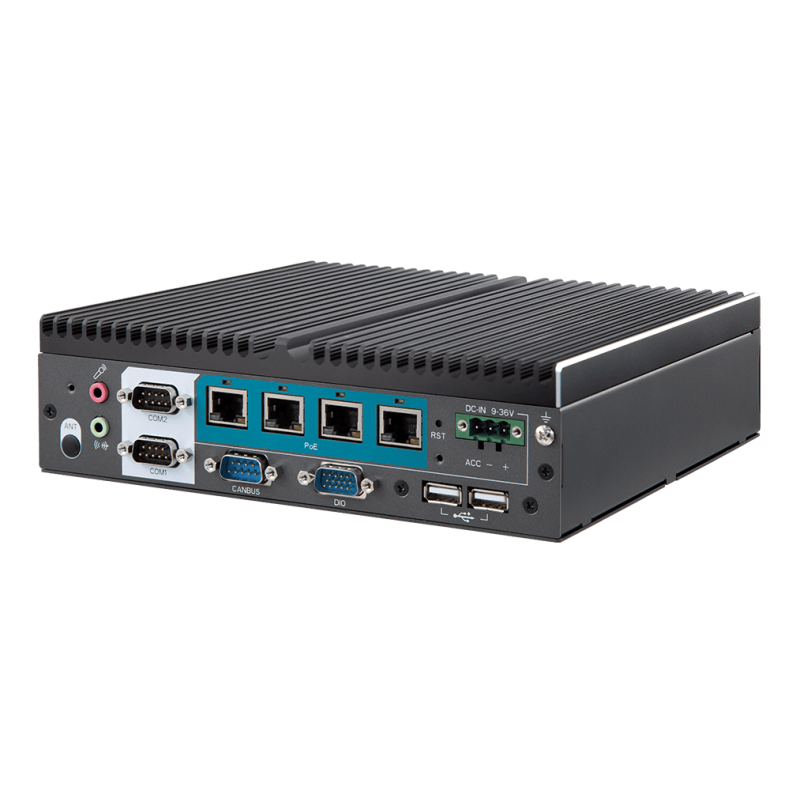PC embarqué fanless avec 4 ports PoE+ RJ45 – ARTS-1550-R